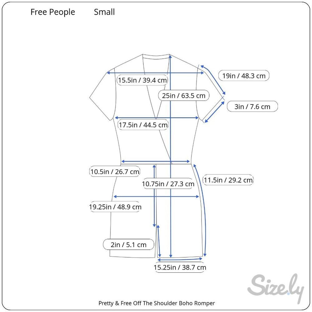 Free People Pretty & Free Off-The-Shoulder Boho Long Sleeve Romper Small - Picture 8 of 8